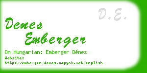 denes emberger business card